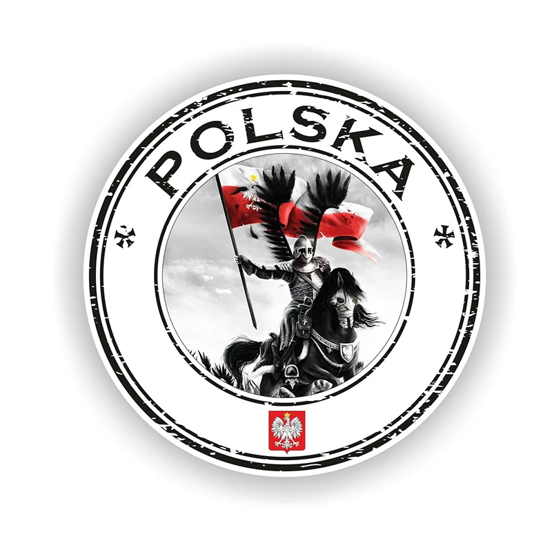 

CK21154#Polska Poland Seal Sticker Round Flag for Car Bumper Laptop Book Fridge Guitar Motorcycle Helmet ToolBox Door PC Boat