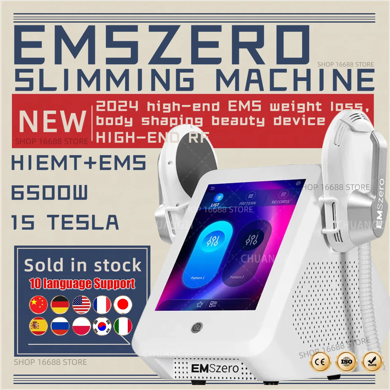 

EMSzero RF 6500W 200HZ HI-EMT Slimming Machine Muscle scuplting EMSZero CE Certification Optional Pelvic Cushion