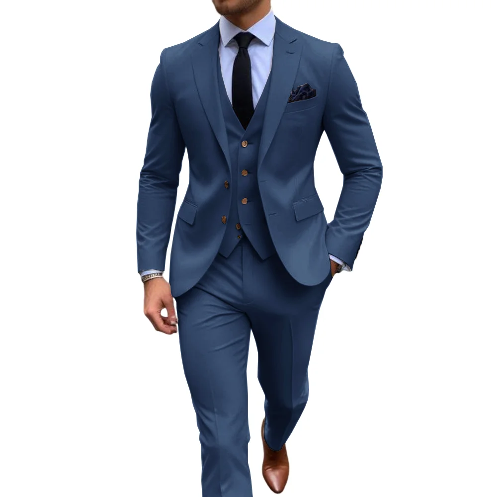 Men's Stylish Khaik 3 Piece Suits For Men - Classic Formal Attire- Business Wear Suits- Party Wear Jacket -Prom Suit- For Men