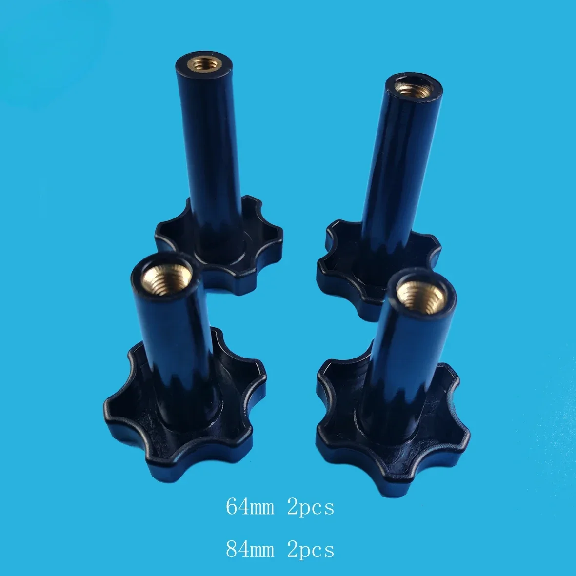 M8 Plastic Screw Nuts Black Color Spare Part Of Soft Ice Cream Machine Accessories 2 Short + 2 Long Total 4 Pieces For VEVOR