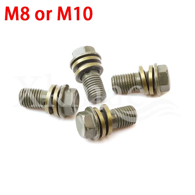 4pcs M8/M10x1.25 Hydraulic Brake Master Cylinder Oil Hose Screw Banjo Bolt Motorcycle Universal Tube Tubing Screws Bolts