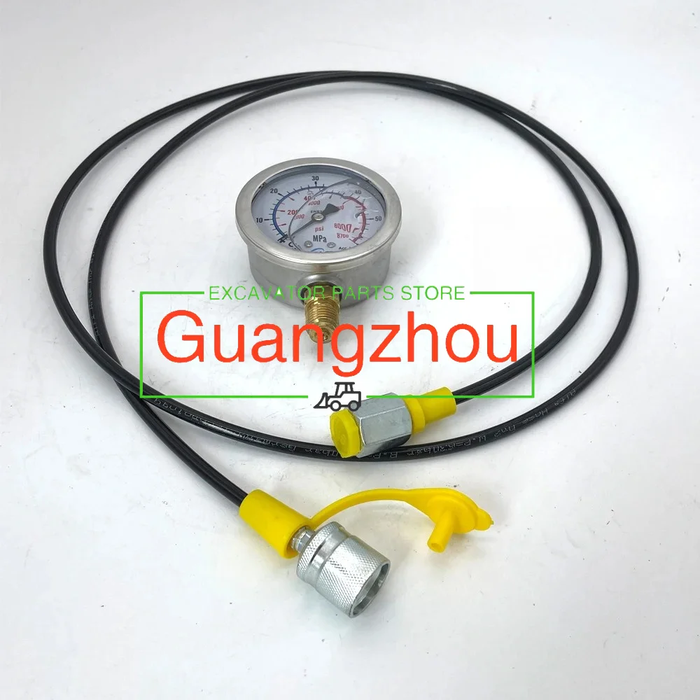 GOLED Quick Connector Pressure Gauge Pressure Test hose Connector Hydraulic Pump Test Connector For Caterpillar Parts Excavator