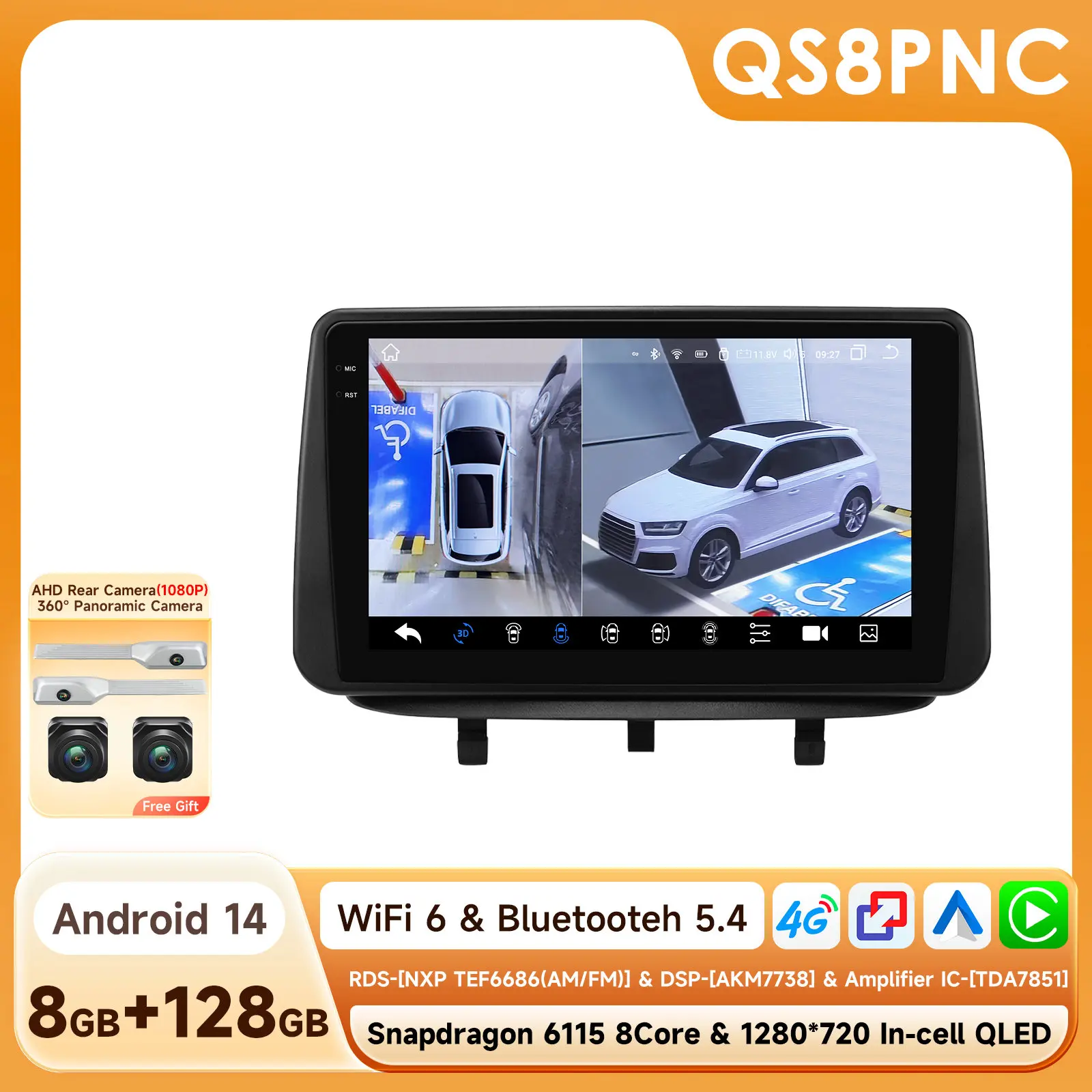 Android Auto Radio voor Opel Meriva B 2009 -2014 Draadloze CarPlay GPS Intelligente Stereo Multimedia 2Din Autoradio 360 camera Wifi