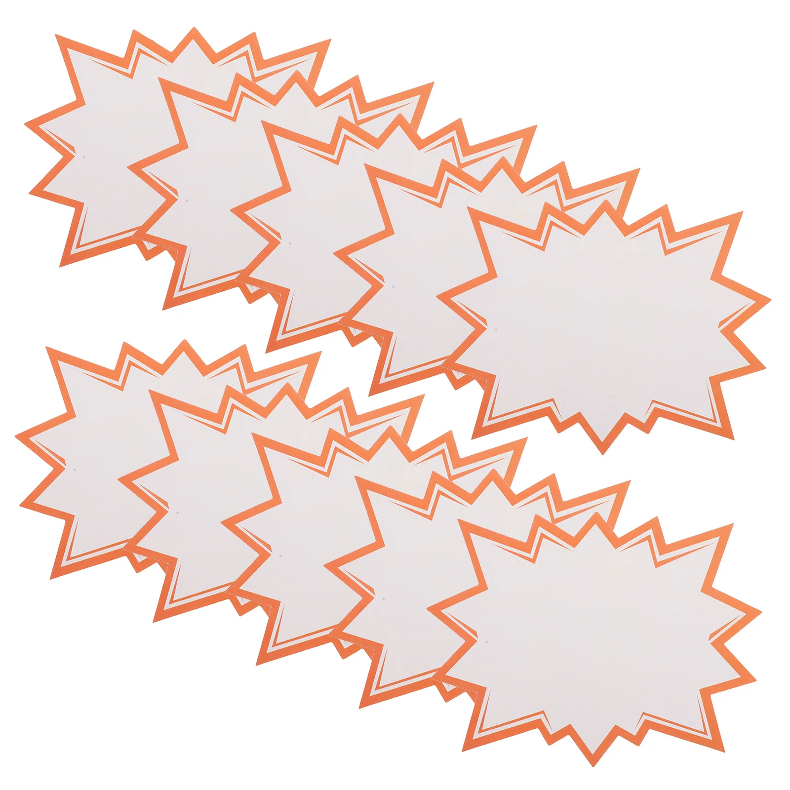 

100Pcs Sale Display Tags White Paper Blank Burst Star Retail Price Signs Garage Yard Sale Price Labels Signs Poster Decorations