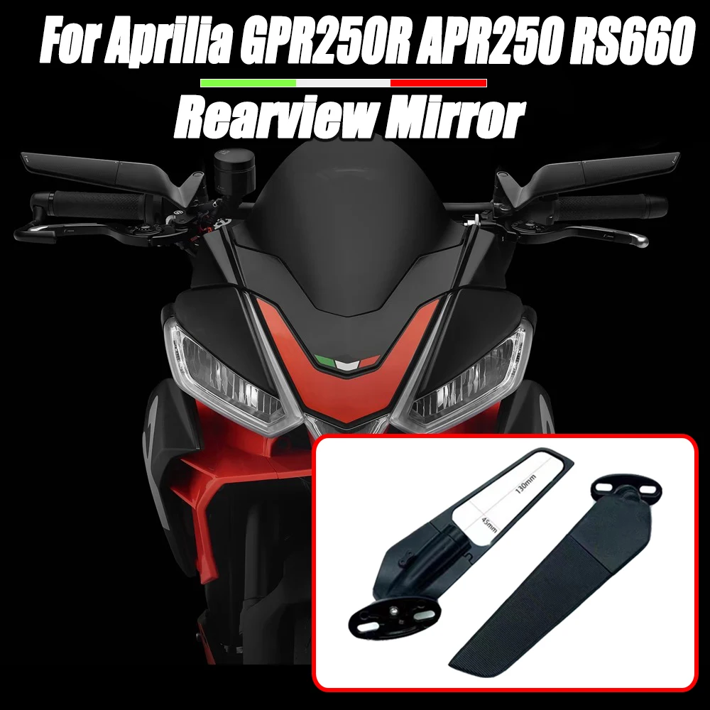 

For Aprilia GPR250R APR250 rs660 RS125 RS250 Motorcycle Mirror Modified Wind Wing Adjustable Rotating Rearview Mirror Moto