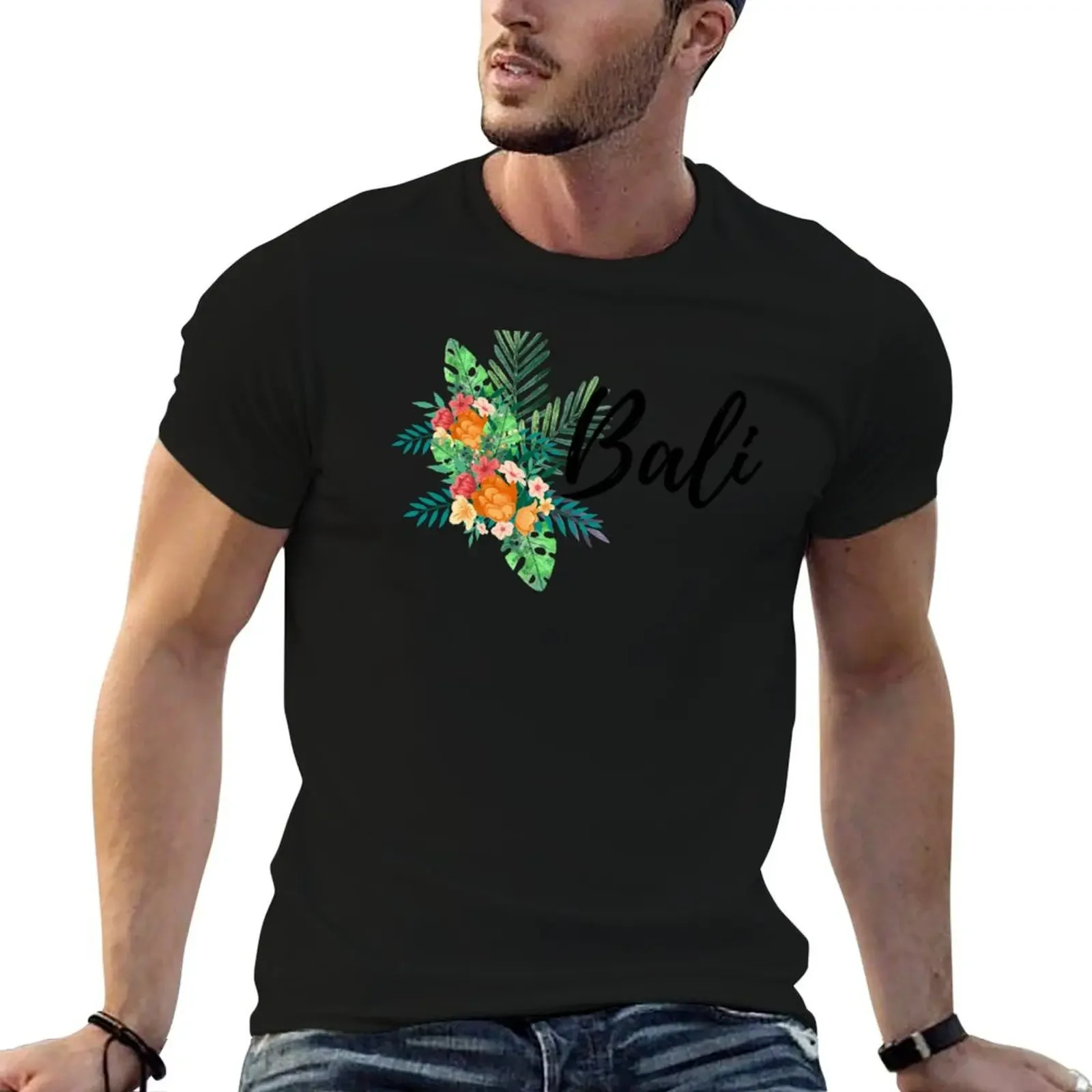 

Floral Bali Design - Tropical Paradise Blossom T-Shirt anime stuff plus size clothes mens designer clothes