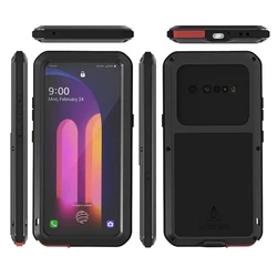 Luxury Love Mei phone case For LG V60 silicone military-grade metal protective case Shock-proof dust protective case