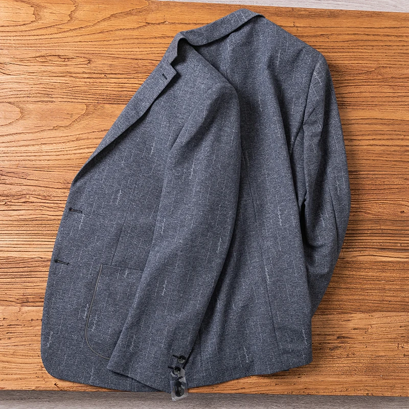 

Изысканный мужской деловой повседневный костюм: элегантный, модный, городской, молодежный, с длинными рукавами, на двух пуговицах, однобортный