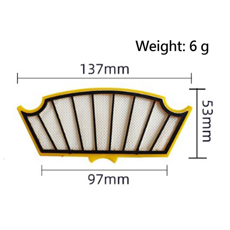 3 buah suku cadang Filter Hepa untuk Irobot Roomba 500 Series 550 520 535 Aksesori penyedot debu robot