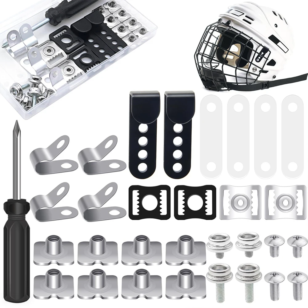 31Pcs/Set Baseball Softball Helmet Repair Replacement Parts Sports Helmet Repair Kit for Youth Adults Hockey Baseball Sports