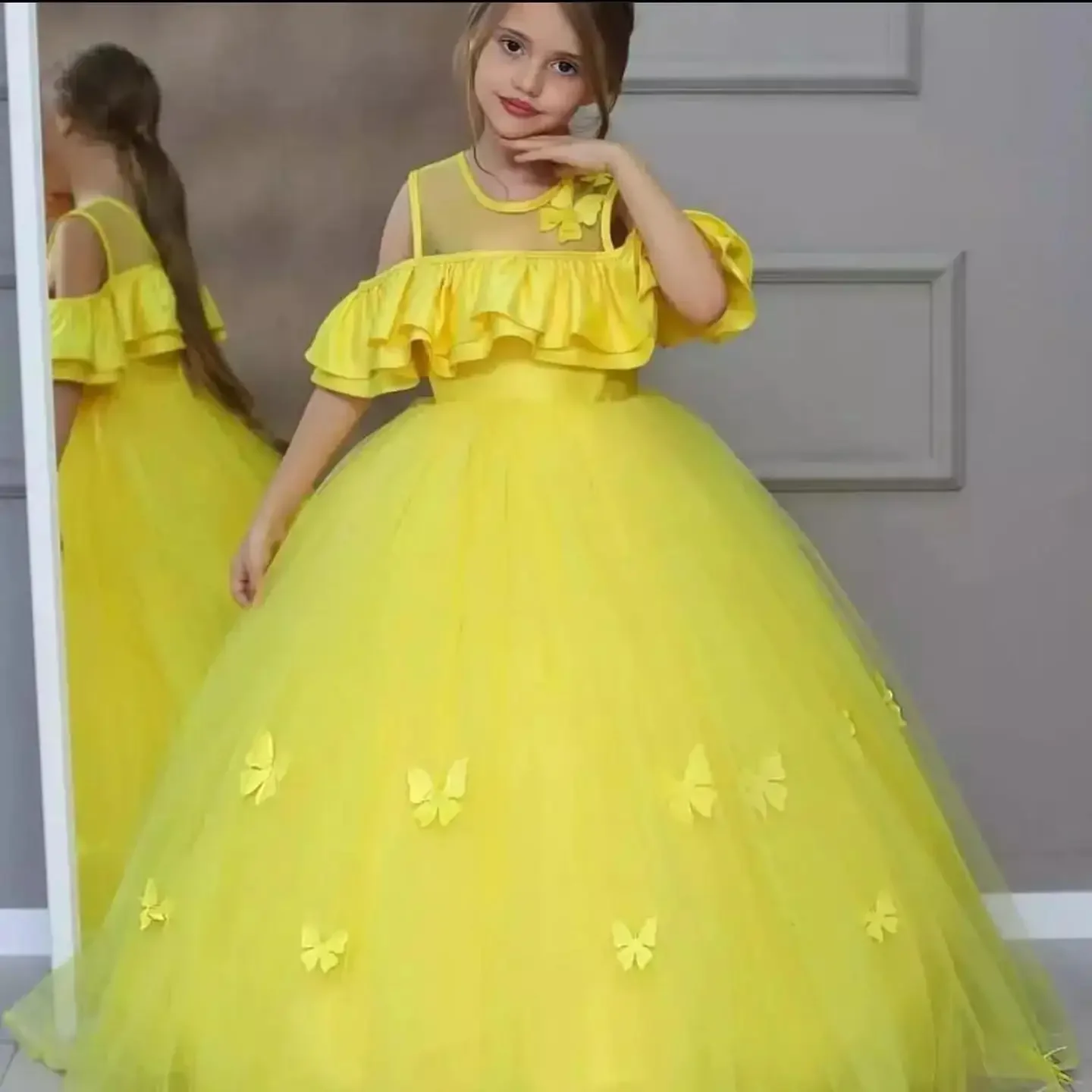 

Puffy Princess Dresses Tulle Flower Girl Dresses for Wedding Flower Girl Dress Girl Wedding Party Dress Baby Birthday Dress