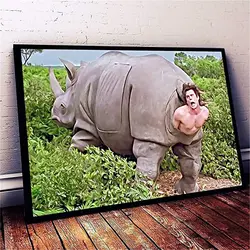 Wall Art The Rhino in Ace Ventura Poster Canvas Artwork Prints Painting Art Prints Picture Home Decoration Living Room Decor