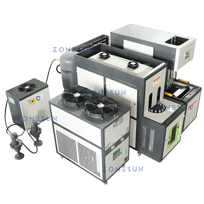 ZONESUN Plastic Flessen Making Machine Stretch Blow Molding Holle Plastic Containers Voor Sap Dranken Productie ZS-SBMM1