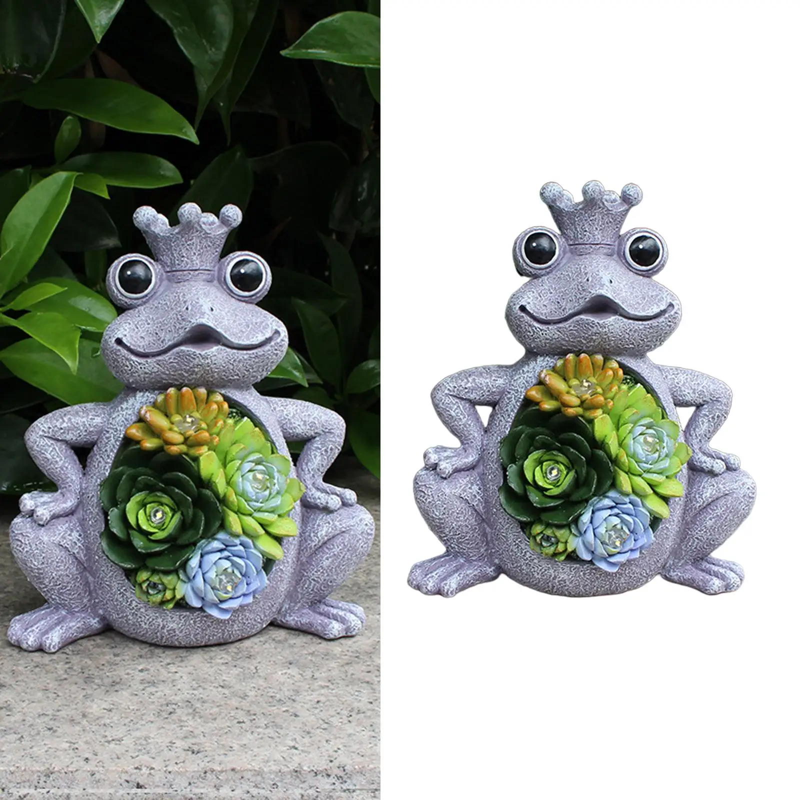 

Frog solar Light Pathway garden Statues Resin Sculpture Decor