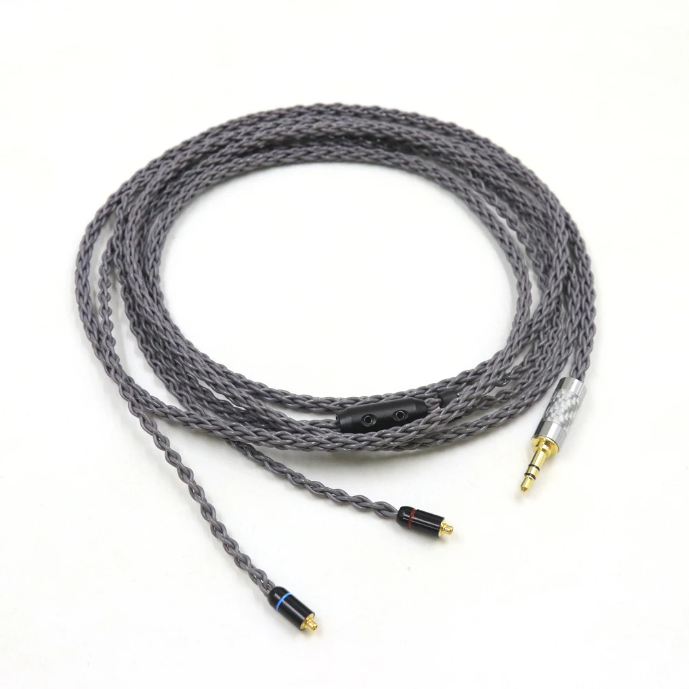 

HiFi 2.5mm 4.4mm XLR OCC Single Crystal Silver MMCX Cable for SE315 SE535 SE846 Earphones Headphone Cables Cord