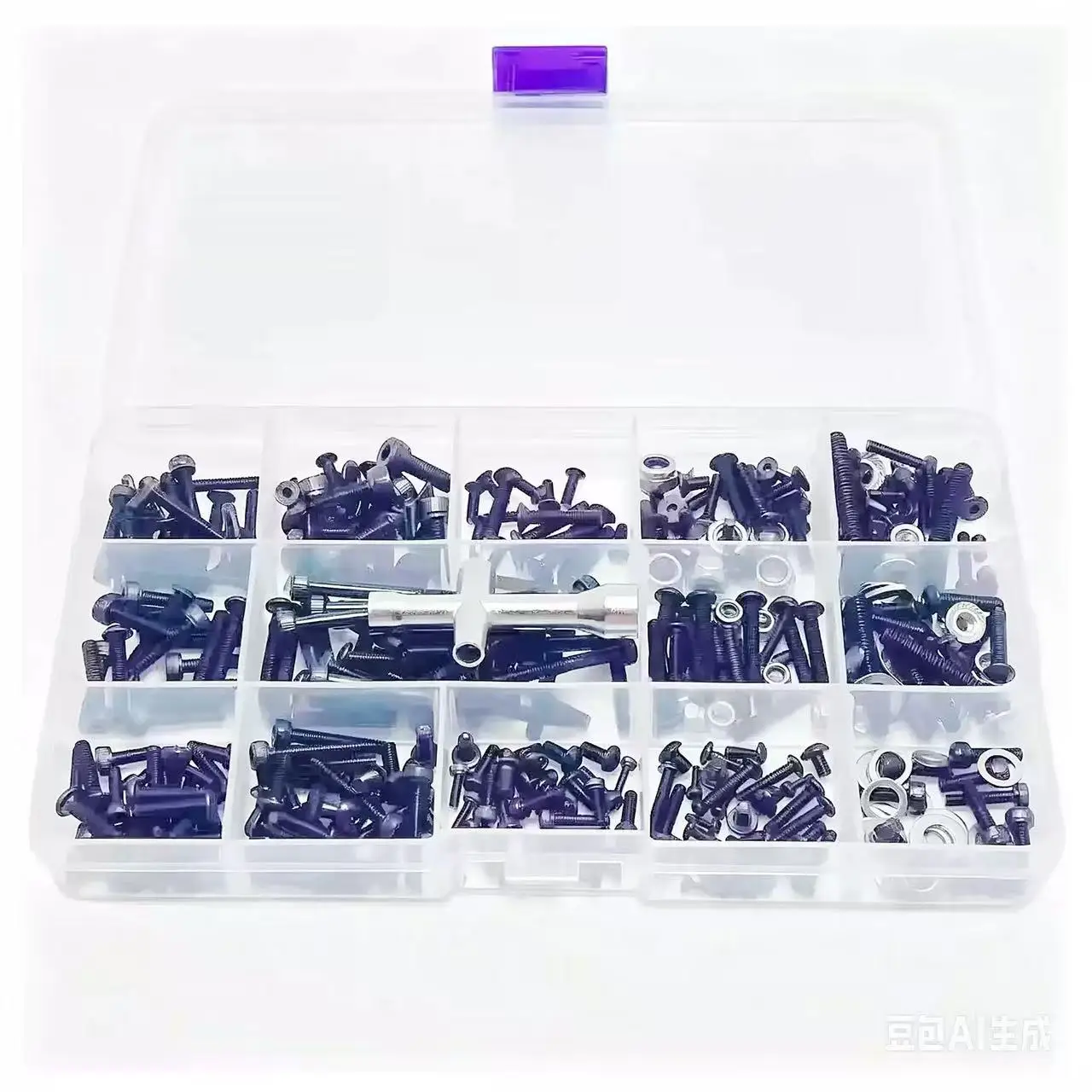 MJX H8E 1/8 RC Remote Control Vehicle Parts - Black Hex Socket Screw Box / Stainless Steel Hex Socket Screw Box