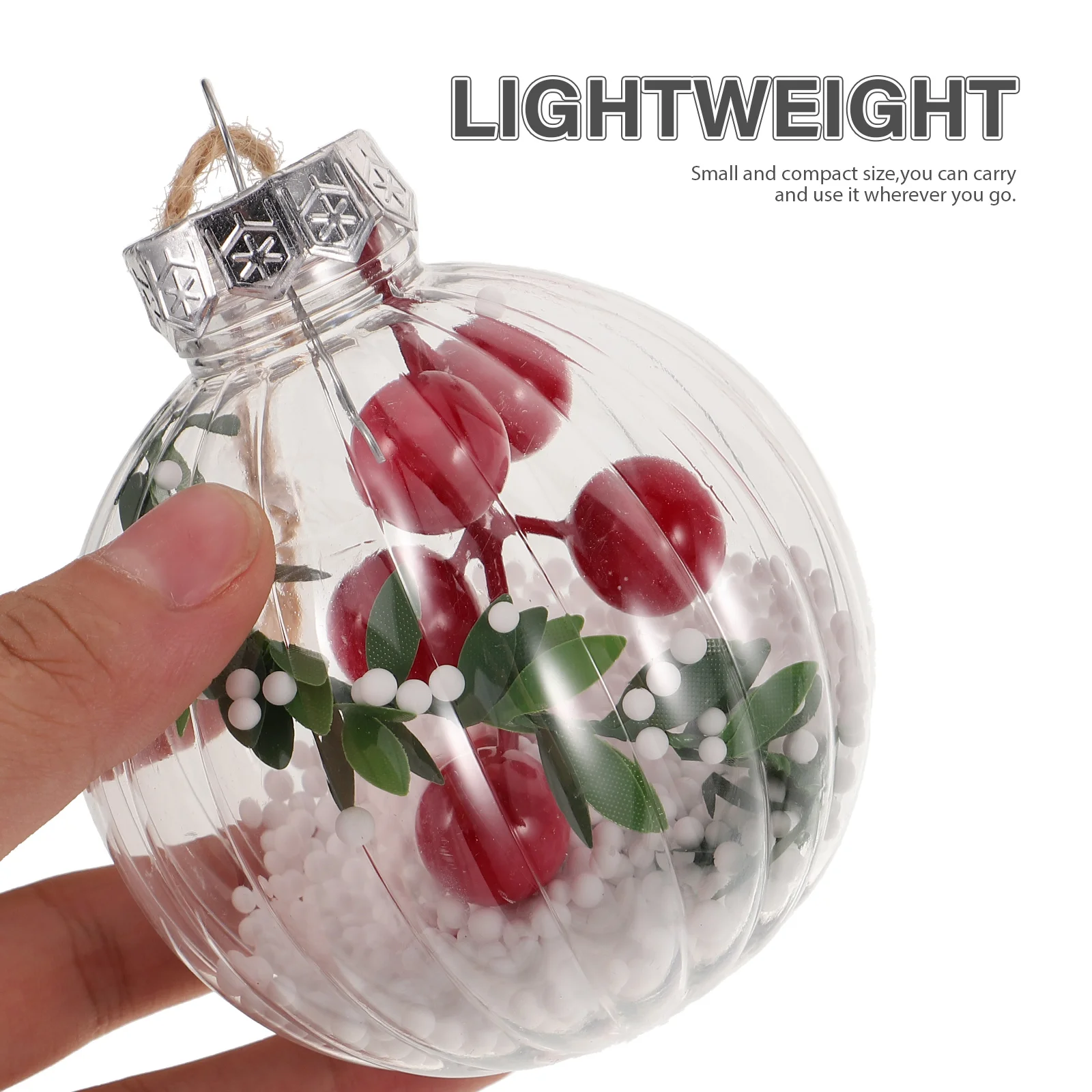 

4pcs Christmas Plastic Ball Hanging Ornament Decorations Pendant Crafts For Tree Window Wall Party Diy Decor Bright Color