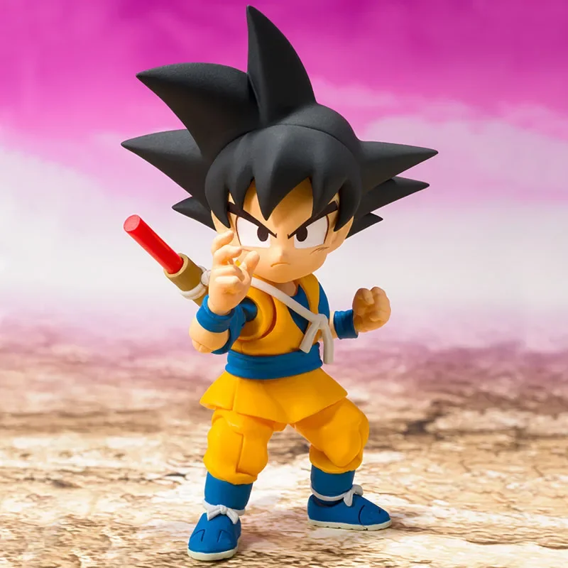 In Stock Bandai Original SHF Dragon Ball Son Goku (Mini) -DAIMA Anime Action Figure Finished Model Kit Toy Gifts for Kids