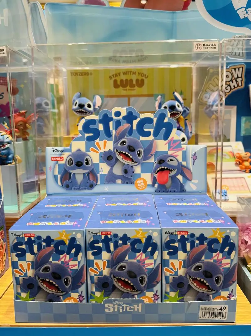 

Оригинальная слепая коробка MINISO Stitch Mao Mao's Adventure Series, флокированная кукла, орнамент, подарок, загадочная коробка
