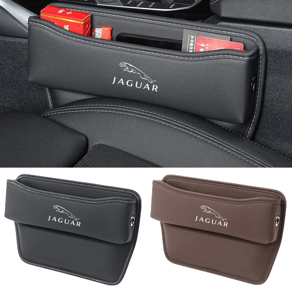 Multifunction Car Seat Gap Organizer Seat Crevice Slot Storage Box for Jaguar XF XJ XJL XE XKR XK E F I PACE JS R sport