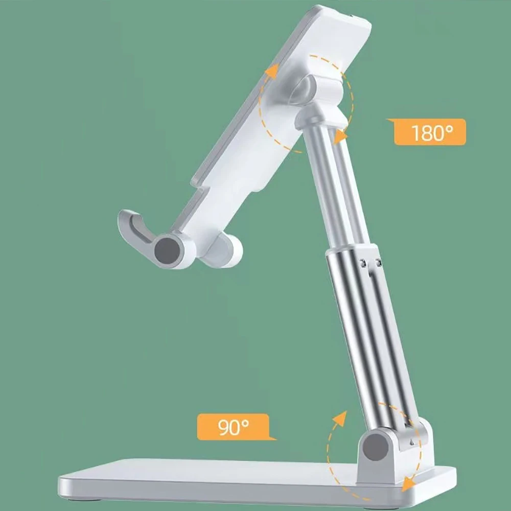 ขาตั้งที่จับโทรศัพท์มือถือข้างเตียงสำหรับตั้งโต๊ะขี้เกียจพับได้และยกฐานยึดได้อเนกประสงค์