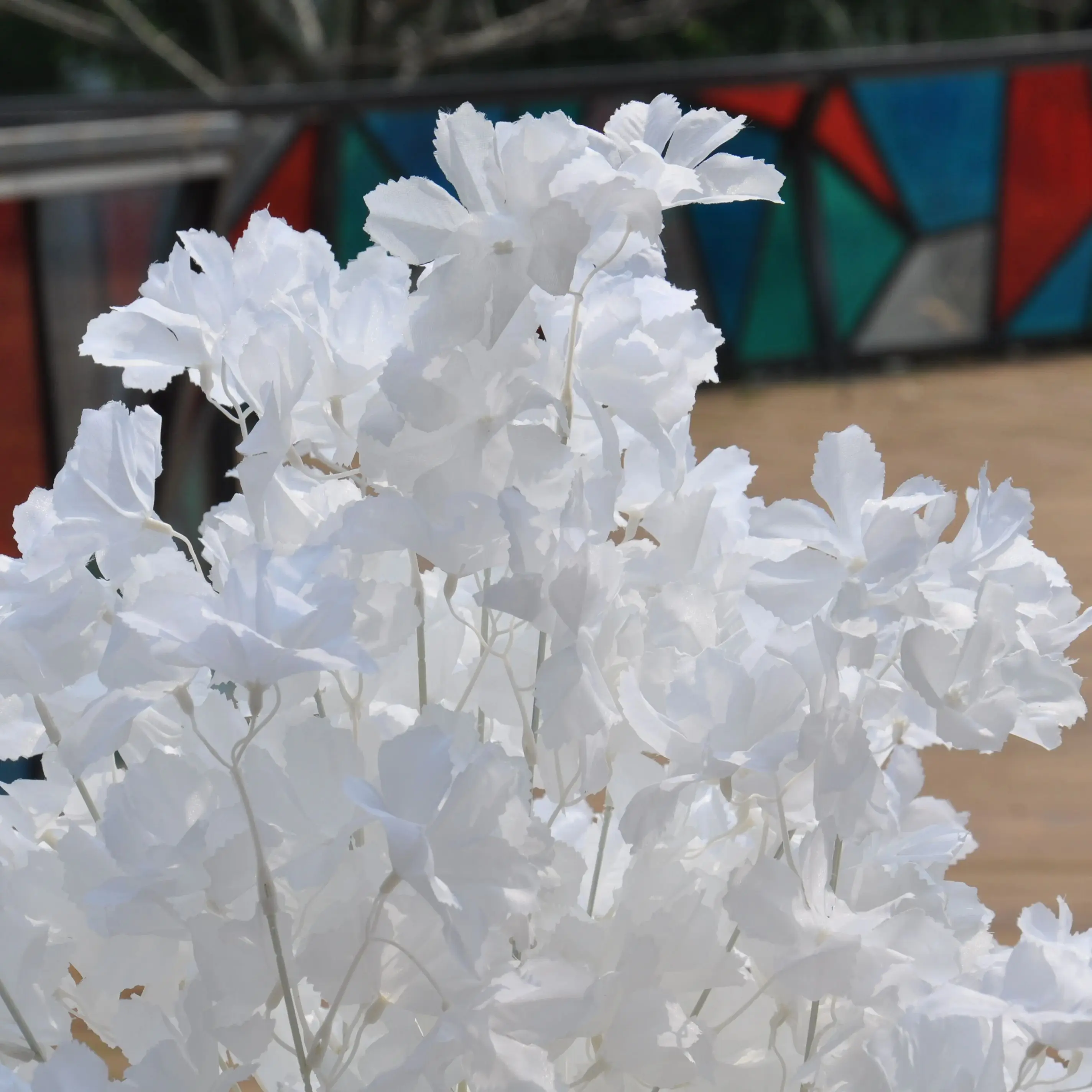 

Fake flower branches, cherry blossom artificial flower wedding arch ceiling decoration home party layout DIY