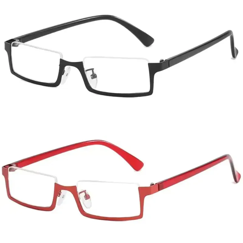 

Fashion Classic Ultralight Metal Glasses Goggles Eye Protection Half-Frame Eyewear for Men Women Cosplay Accessories Props