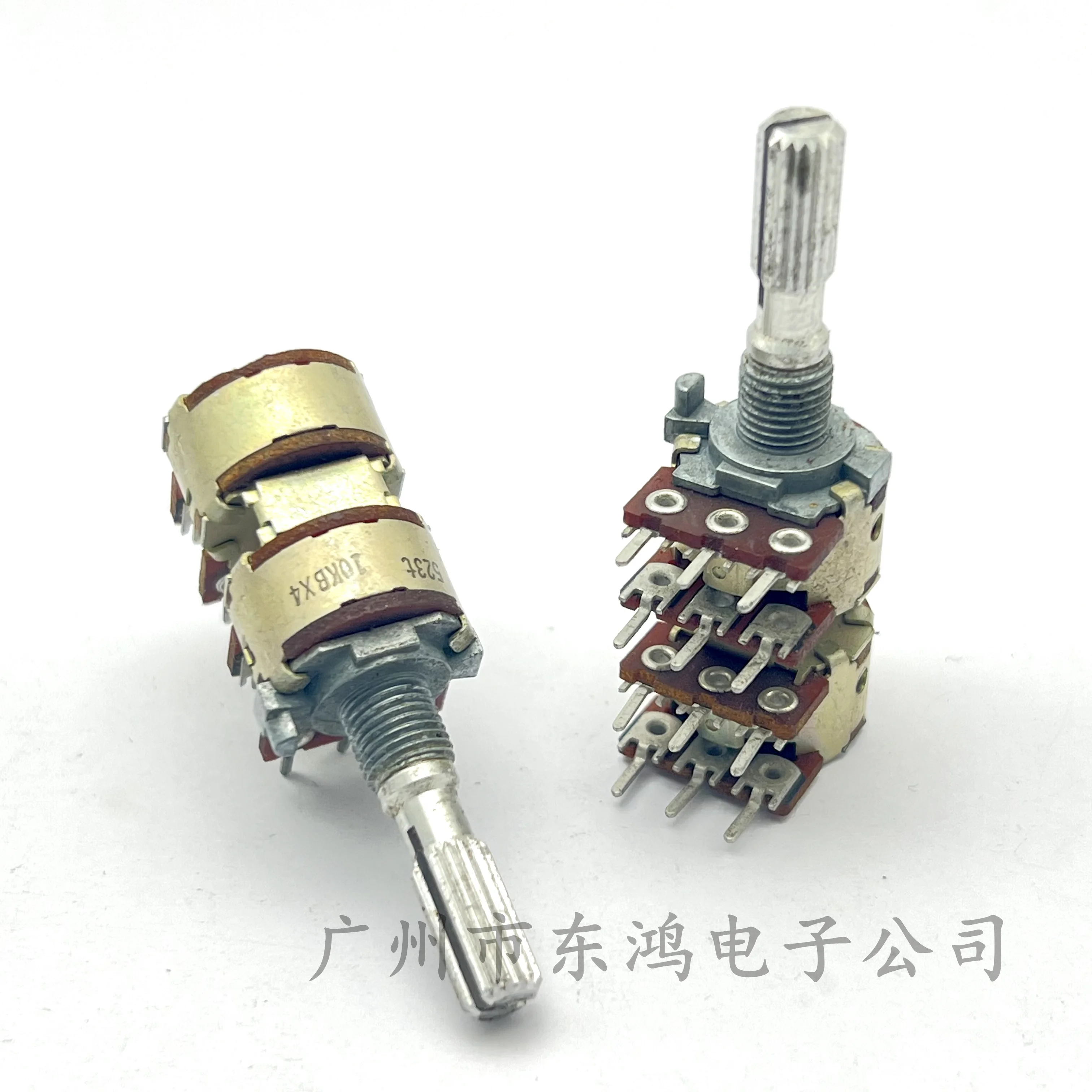 1 PCS ALPS WH148 quadruple potentiometer B10Kx4 audio power amplifier potentiometer 100K 12 pin handle length 25MM