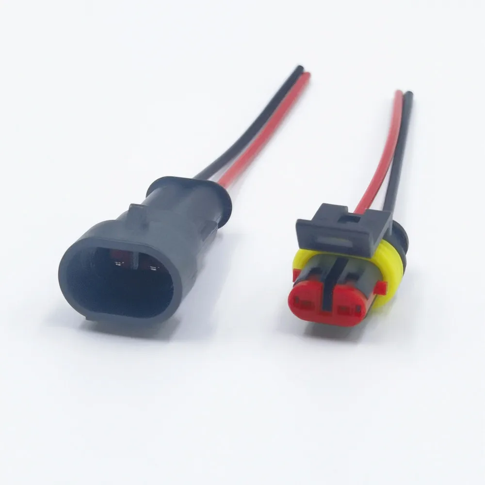 1/2/3/4 Pin Waterproof Connector, Electrical Terminal Quick Connector, 10Pcs/ 5Sets, With Wire, Suitable For Cars, Ships, Etc.