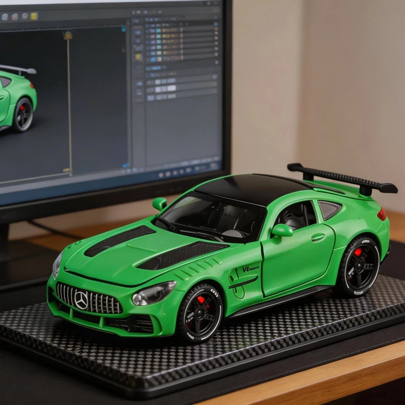 

1:32AMG Alloy Car Model Sound and Light Sound Effects Boy Toy Tabletop Decoration Small Gift