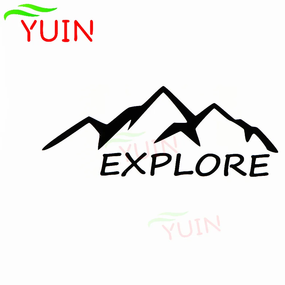 YUIN Car Sticker Exploring Camping Wild Travel Outdoor Adventure Windshield Decoration PVC Decal Black/white/red/laser/silver