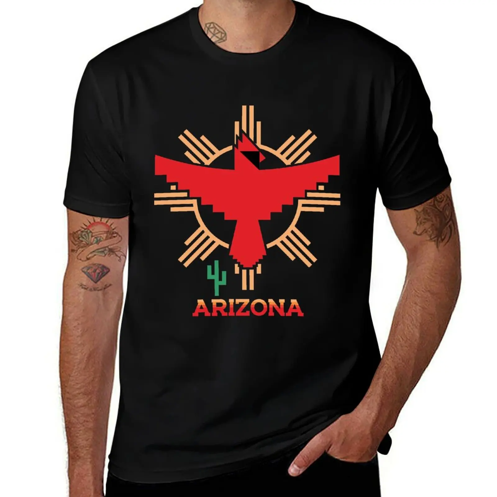

AZ Cardinal Southwestern T-Shirt cotton t shirt pack t shirts for man graphic funny