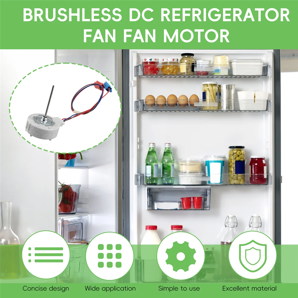 ل Ximenzi محرك الثلاجة فرش تيار مستمر مروحة الثلاجة المحرك FDQB28BS4 DC12V-T33C
