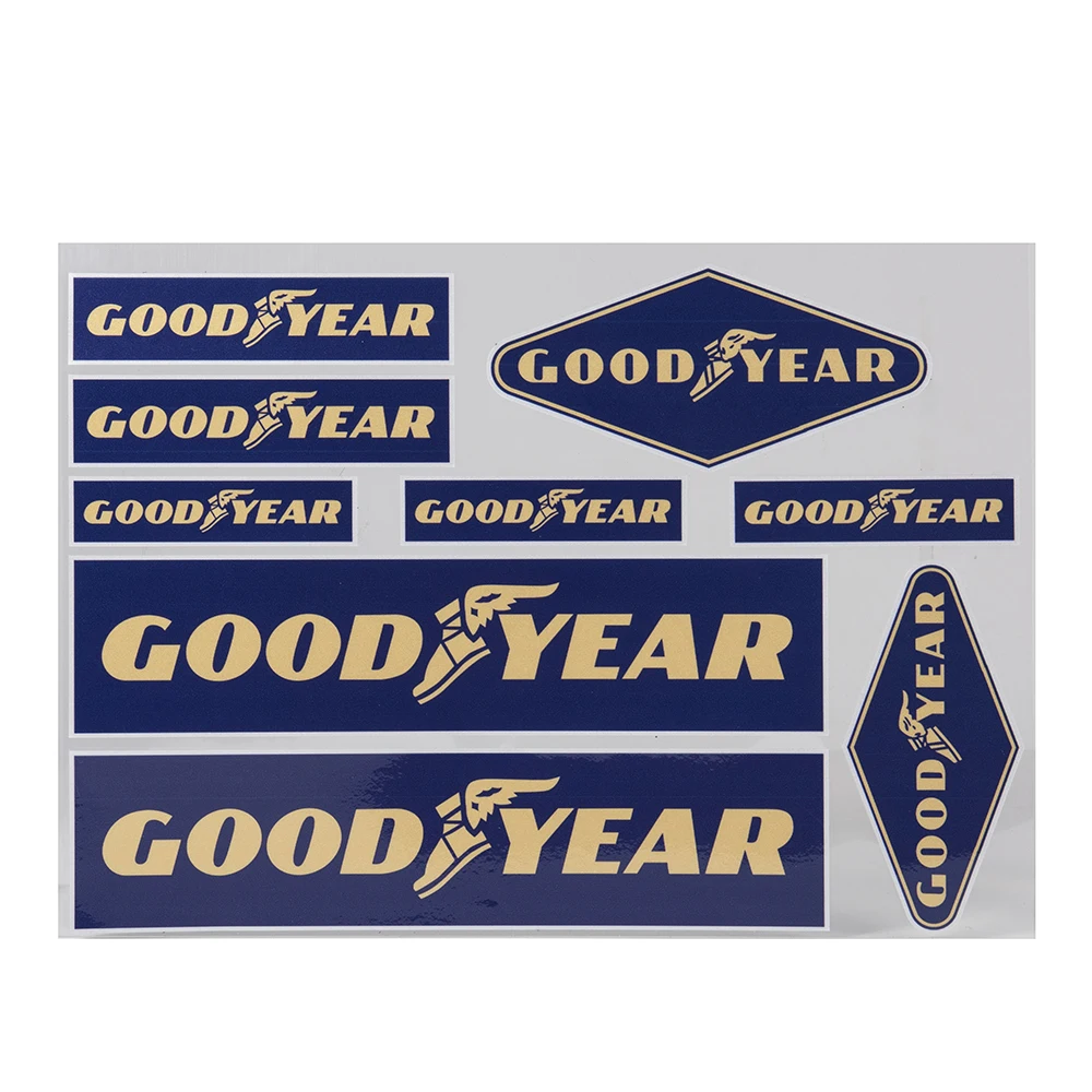 Reflective GOODYEAR Tires Sign Car Bike Helmet Decals Motorcycle Stickers Vinyl Graphic Set Adhesive Kit Auto Accessories