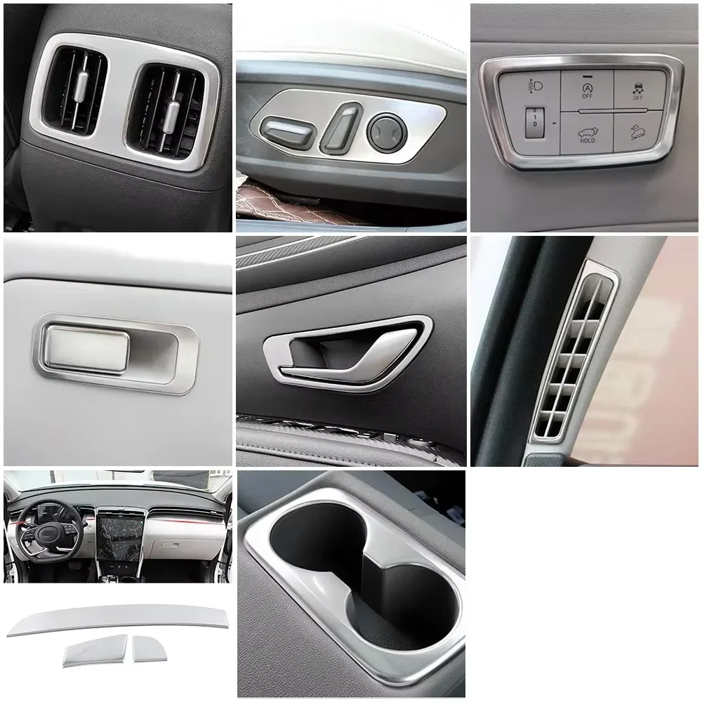 

For Hyundai Tucson NX4 2021 2023 Headlight Switch Glovebox Button Air Outlet Cover Rest Pedal Gear Shift Panel Dashboard Trim