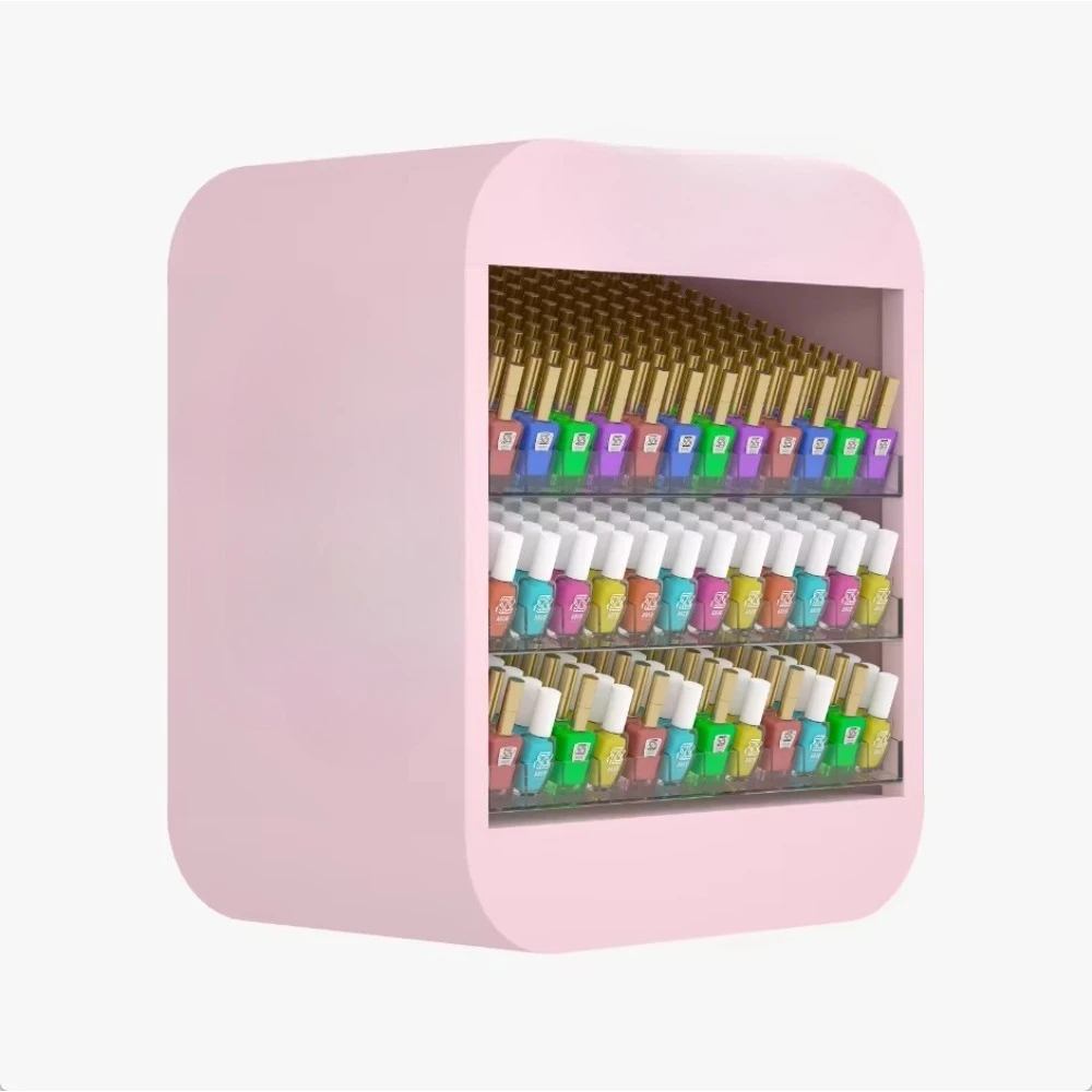 

Стойка-витрина для косметики и лаков для ногтей из акрила для салонов красоты и макияжа