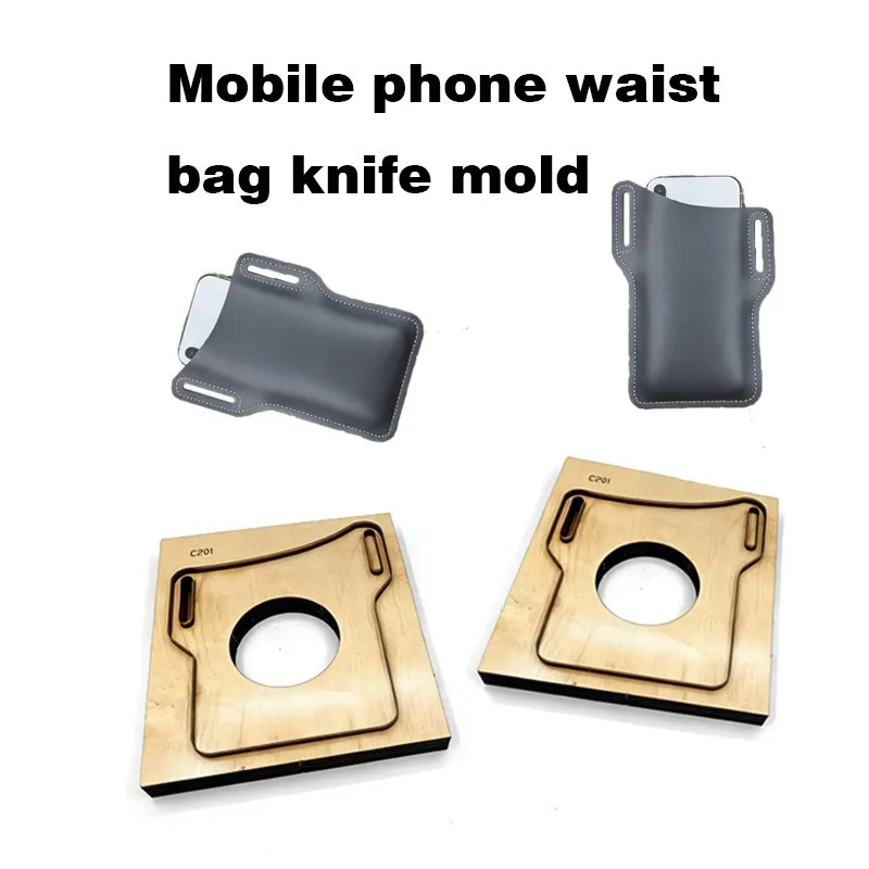 Steel Rule Die for Leather Phone Holster Pouch,DIY Hand‑Made Leather Craft Cutting Die,Tool for Making Leather Phone Sleeve Case