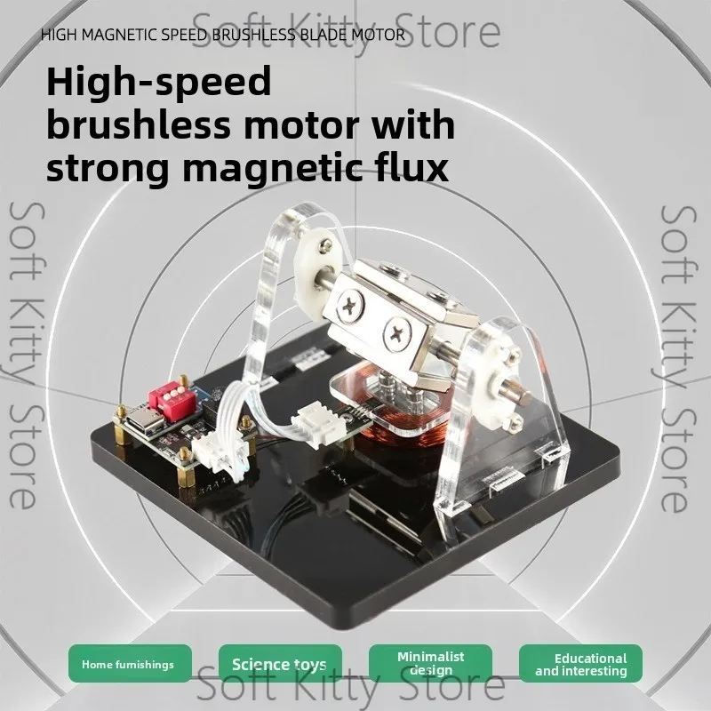 High Speed Brushless Motor Model Hall Motor Ornament Sci-Fi Toy DIY Kit External Rotor Motor Model
