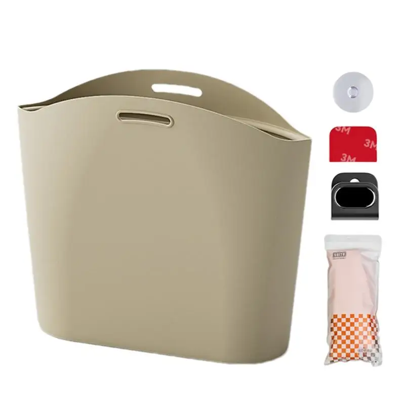 Car Seat Back Organizer Silicone Car Waste Bag Auto Dustbin Garbage Organizer Multipurpose Storage Pocket For Umbrella Water