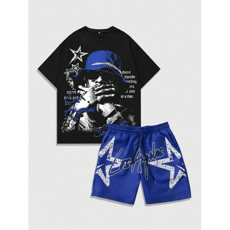 

Short Pants Men Summer Man Shorts and T Shirt Set Men's Sportswear Set New Shirts and T-shirts Clothes for Man 2 Piece Sets Mens