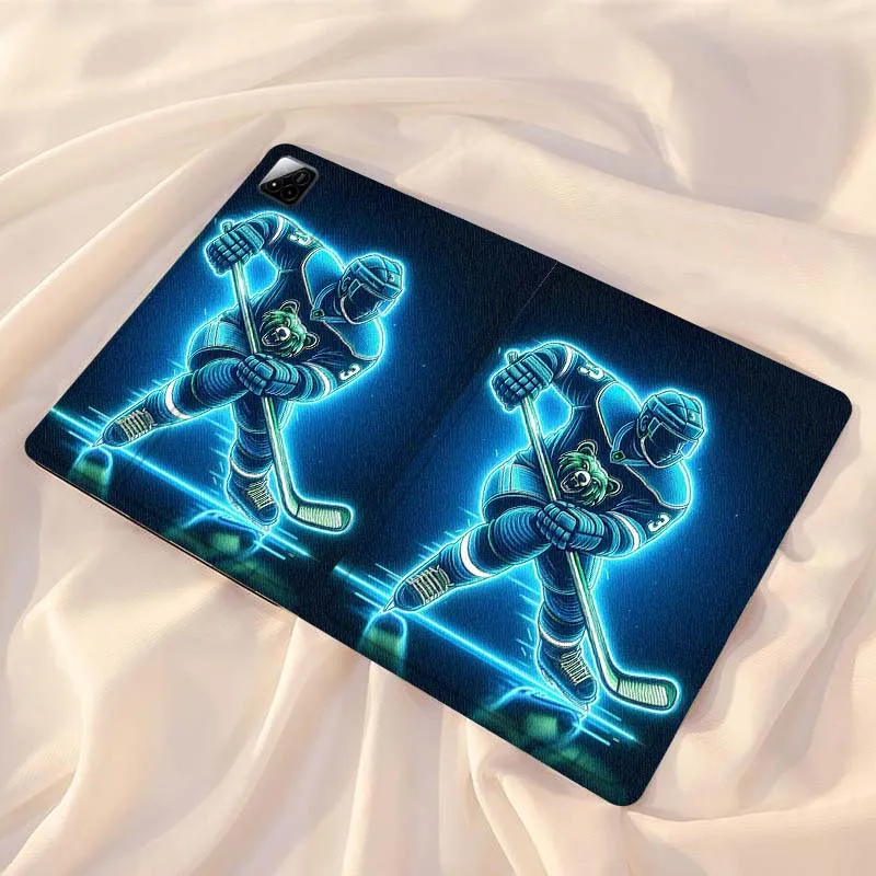 

Hockey Player Shooting Ice Tablet Case For Xiaomi Redmi Mi Pad 4 5 6 7 8 K SE Mini Pro Plus Max 10.1 11.2 inch