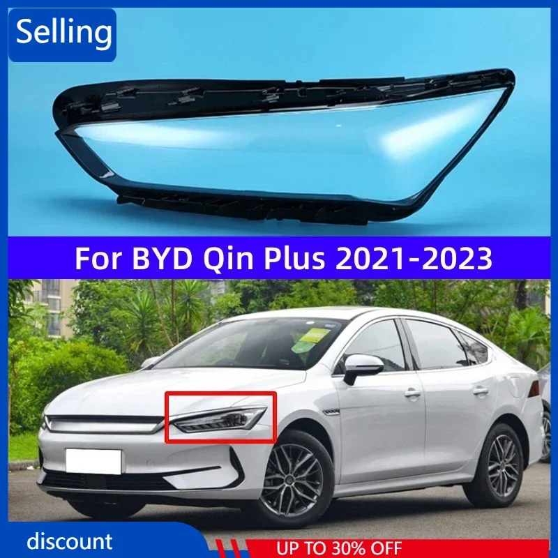 

For BYD Qin Plus 2021 2022 2023 Car Accessories Replace A Transparent PC Lights Shell Headlight Headlamp Lens Covers