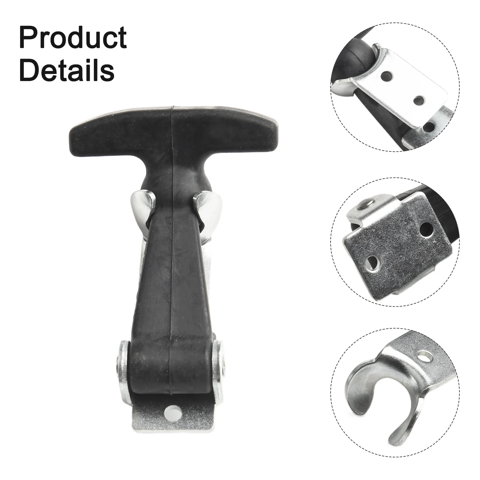 T-Lock Buckle Car Engine Hood Latches T-Handle Draw Catches Rubber Hood Catch  Flexible T Handle Hasp
