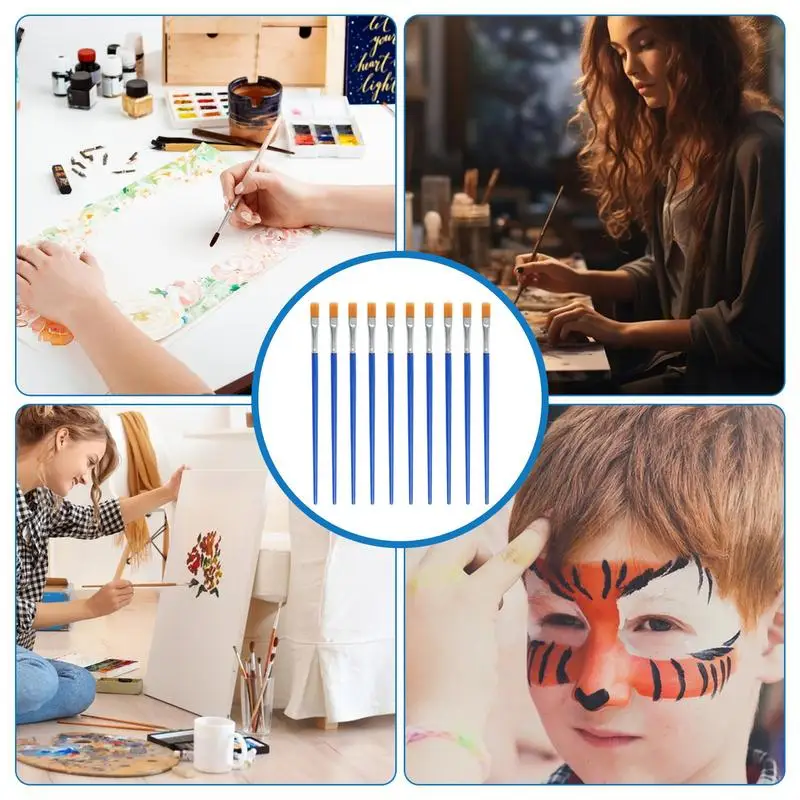 Pennelli per pittura ad acquerello pennelli per pittura in Nylon per acquerello pennelli per artisti in Nylon per colori ad acqua con inchiostro a olio acrilico