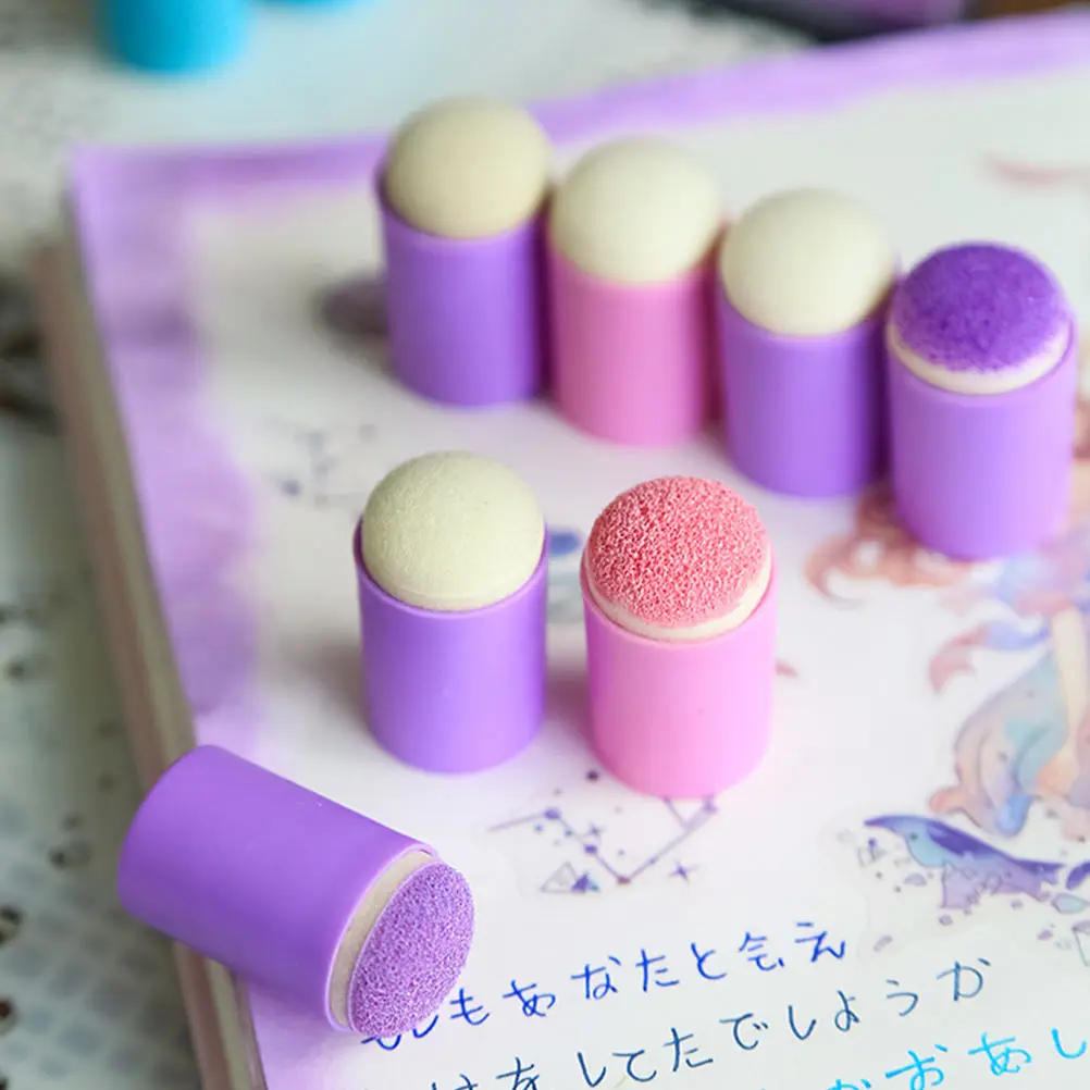 

6pcs Dauber Portable Painting Dauber Sponge Applicator Handbook Ink Clay Cover Drawing Tools Portable Painting Art Supplies