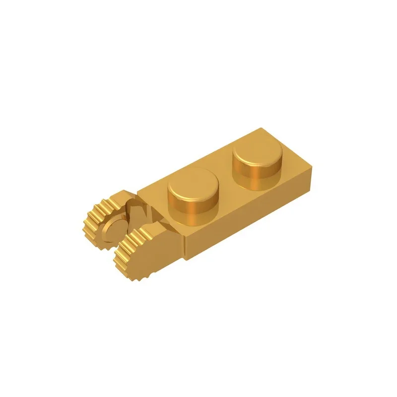 GDS-821 piastra 1 x2 con forchetta/verticale/estremità piastra incernierata lato singolo (denti) compatibile con lego 44302 fai da te per bambini