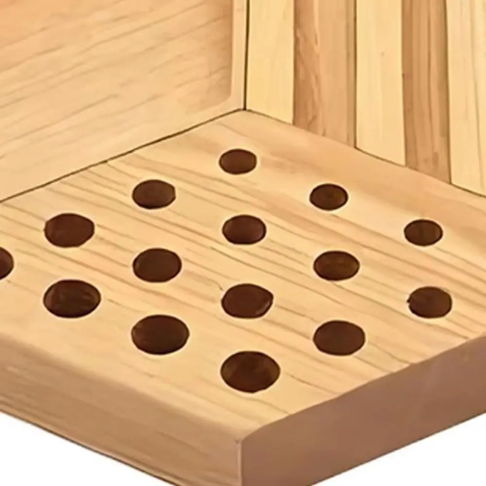 Pen Organizer Desk Organizer Tray Holder Adjustable Large Capacity Wooden Desk Tray Multifunction Carve Punch Tool