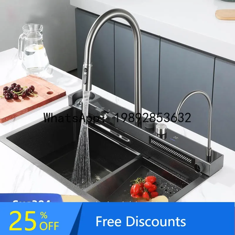 

CZ Large Single Sink Kitchen 304 Stainless Steel Vegetable Washing Basin Pool Internet Celebrity Handmade Dishwashing Sink