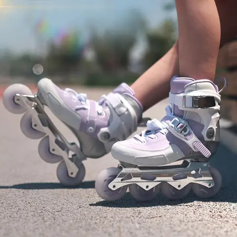 MZS505 Carbon Slalom Skates Professional Racing Figure Skates Shoes Inline Roller Skating for Youth Student Kids Skater