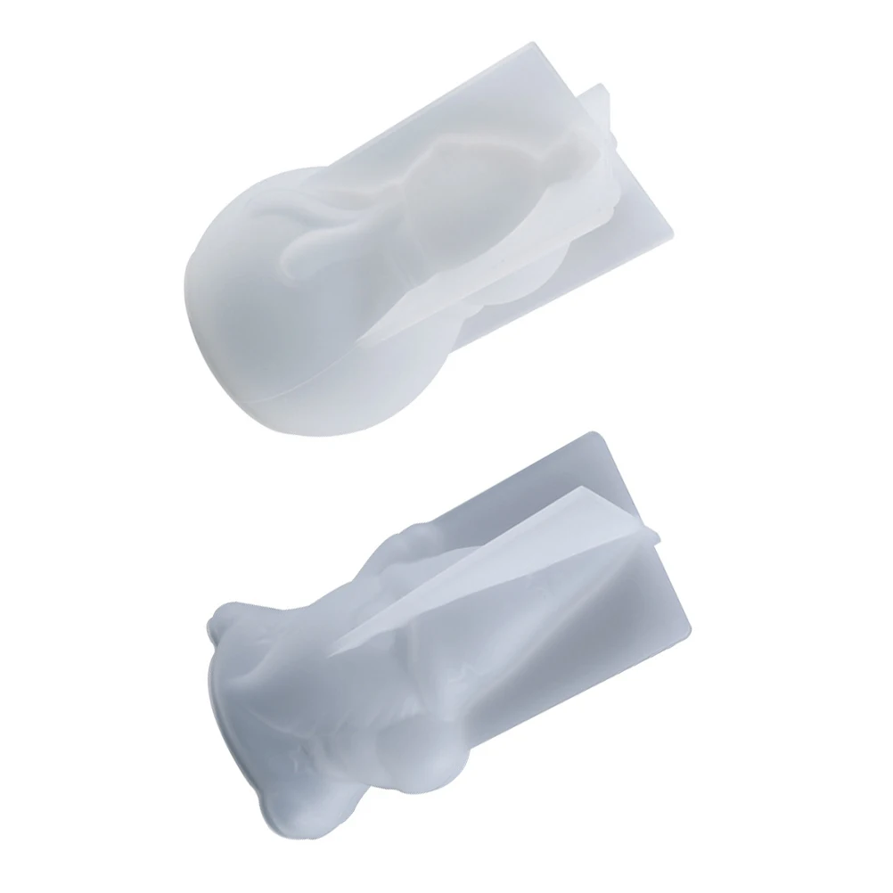 

2Pcs Christmas Stencils DIY Adornment Mold Crystal Epoxy Santa Snowman Casting Craft Making 3D Tabletop naments Jewelry